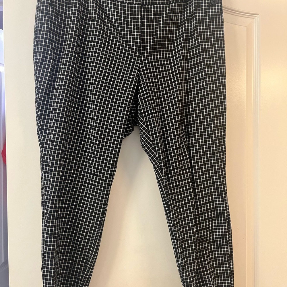 LOFT Plus Marisa Checkered Ankle Pant